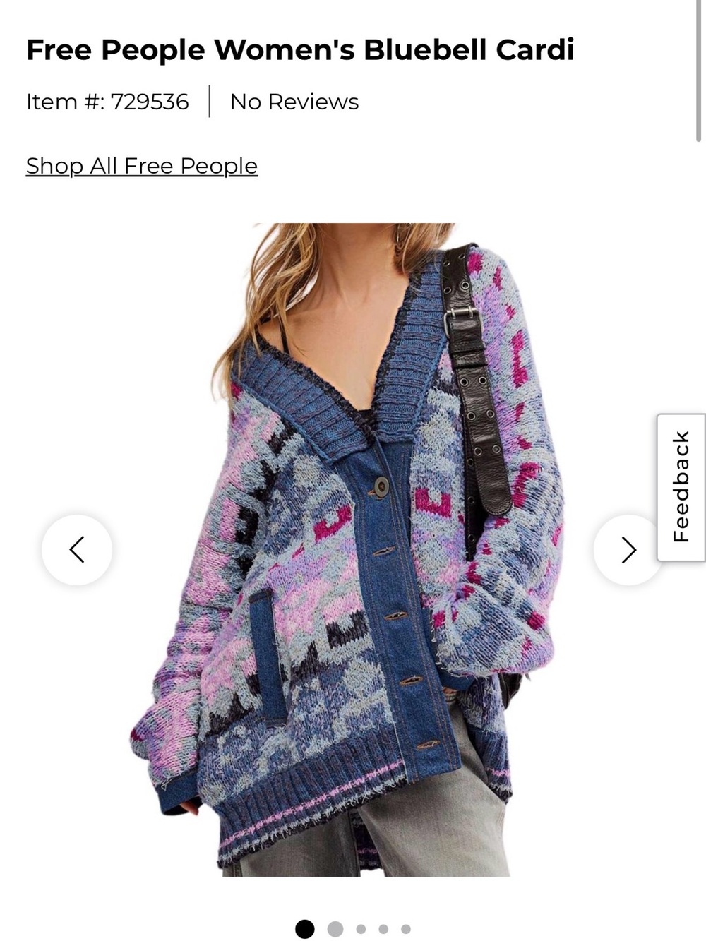 Free People Bluebell Cardi, size Xs